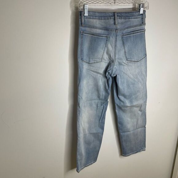 Athleta Skulptek Straight Jeans Light Blue Women's size 4 Stretch Movement Ankle - Picture 4 of 7